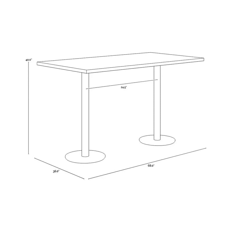 Corina Modern Designed Durable Iron Bar Table