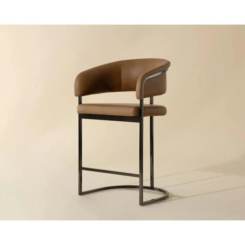 Marris Leather Upholstered Modern Counter Stool