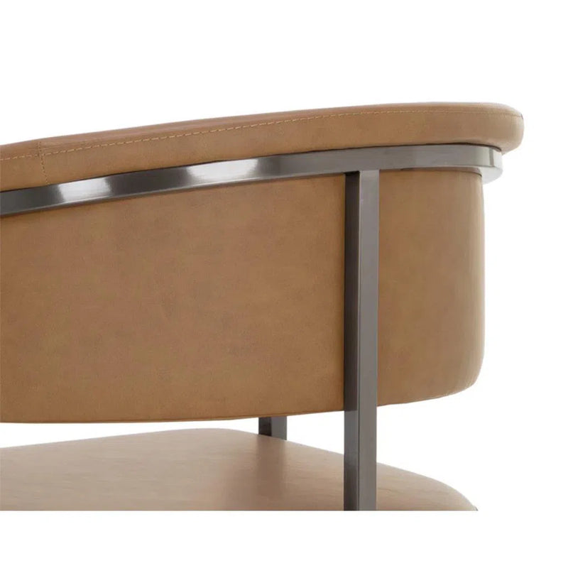 Marris Leather Upholstered Modern Counter Stool