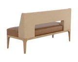 Brocco Banquette Milliken Cognac Faux Leather Seating