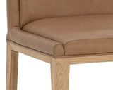 Kalla Dining Chair - Milliken Cognac With Gold Foot Caps