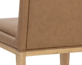 Kalla Dining Chair - Milliken Cognac With Gold Foot Caps