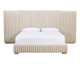 Tarrant King Bed Contemporary Style With Gold Steel Legs