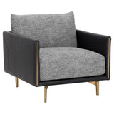 Ashi Armchair - Modern Comfort With Zebra Fabric And Brass