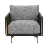 Ashi Armchair - Modern Comfort With Zebra Fabric And Brass