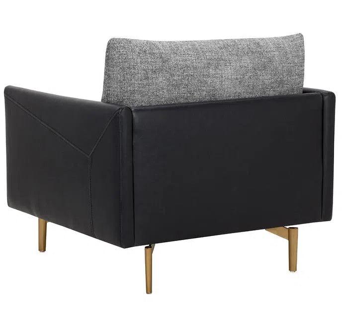 Ashi Armchair - Modern Comfort With Zebra Fabric And Brass