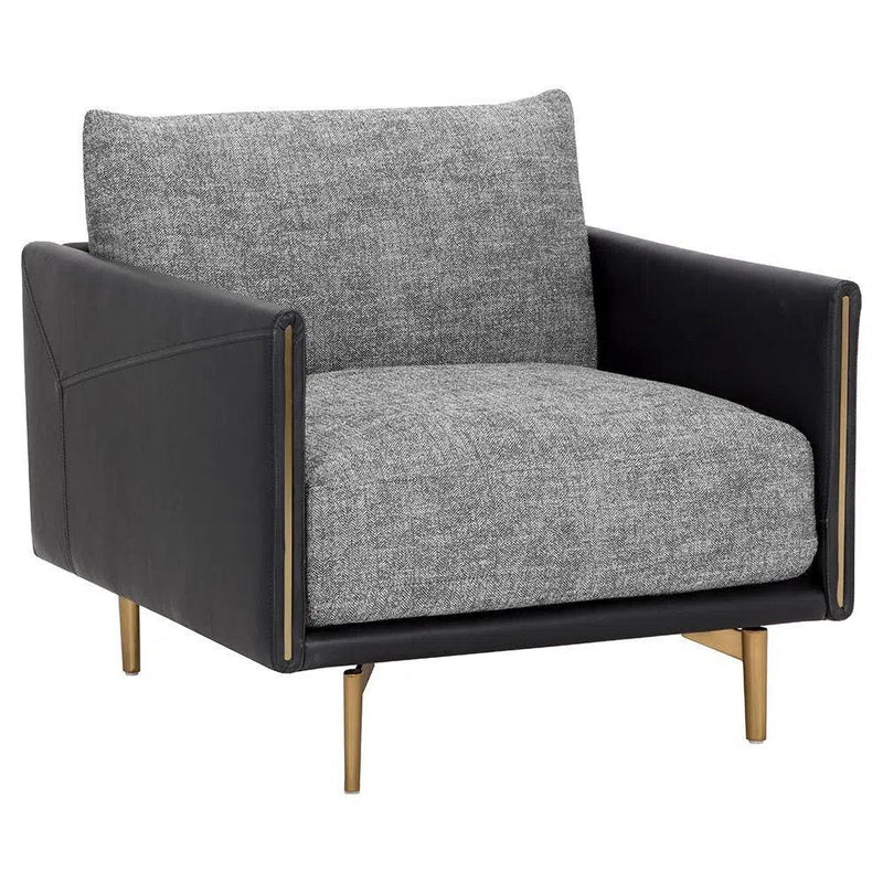 Ashi Armchair - Modern Comfort With Zebra Fabric And Brass