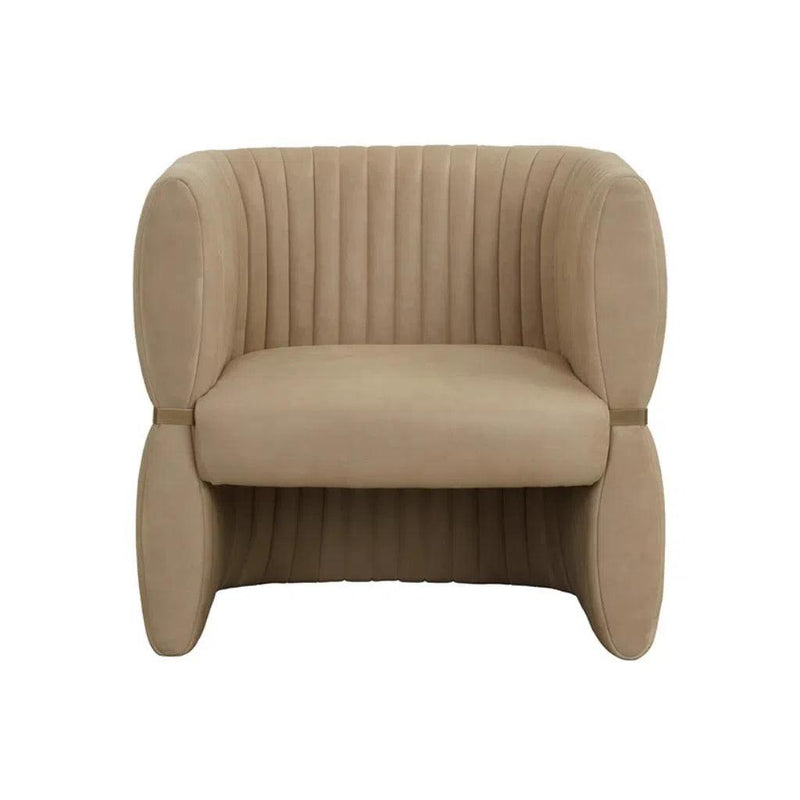 Tryor Leather Upholstered Lounge Chair