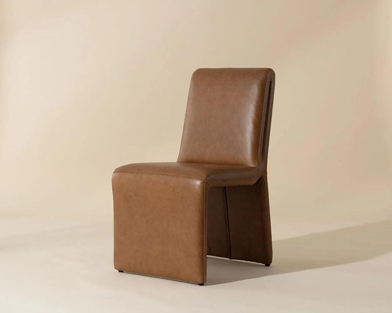 Cascata Leather Upholstered Dining Armchair