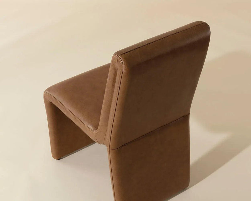 Cascata Leather Upholstered Dining Armchair