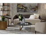 Sheva Sofa - Modern Comfort With Gold Base