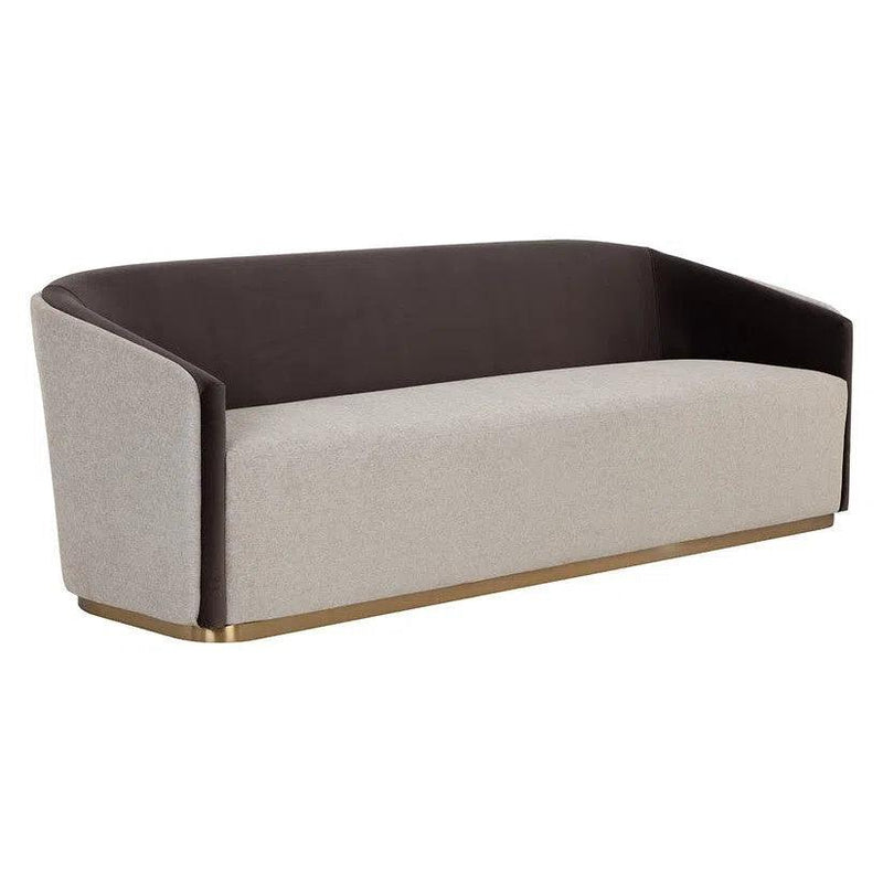 Sheva Sofa - Modern Comfort With Gold Base