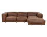 Beau Leather Upholstered Sofa Chaise