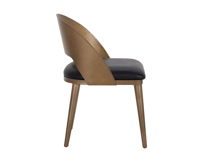 Dezirae Leather Upholstered Armless Dining Chair