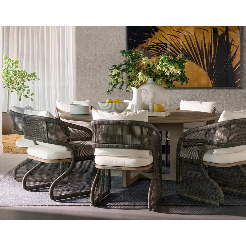 Toulon Dining Chair Stinson Cream Modern Outdoor Seating