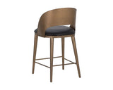 Dezirae Leather Upholstered Counter Stool