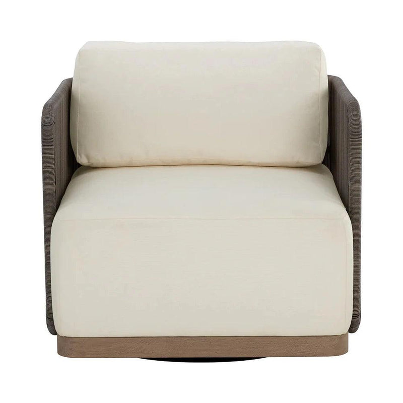 Ravenna Swivel Armchair Stinson Cream Modern Outdoor Chair