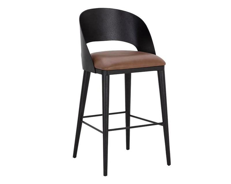 Dezirae Leather Upholstered Barstool