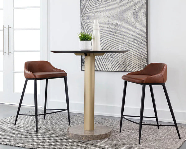 Astra Leather Upholstered Counter Stool