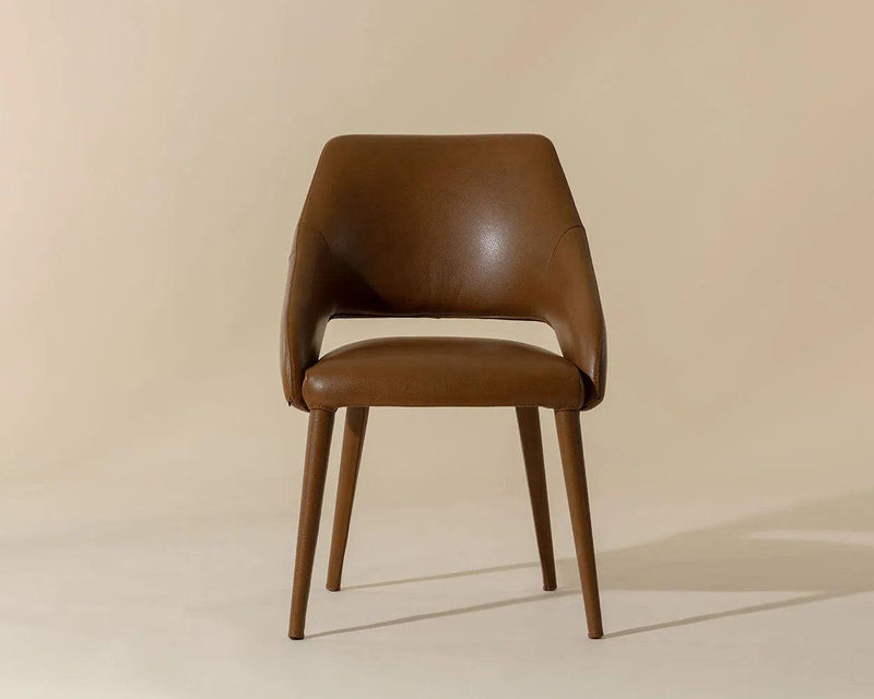 Galen Leather Upholstered Armless Dining Chair