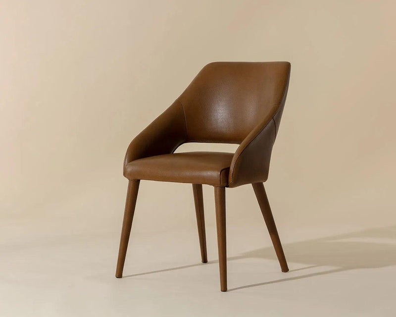 Galen Leather Upholstered Armless Dining Chair