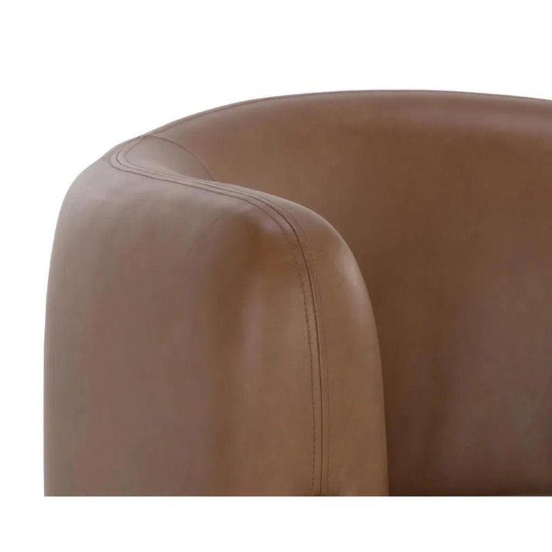 Trine Leather Upholstered Luxurious Lounge Chair