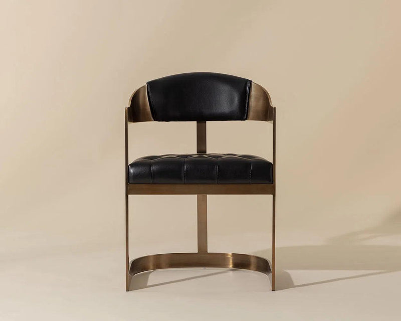 Beaumont Leather Upholstered Dining Armchair