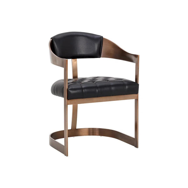 Beaumont Leather Upholstered Dining Armchair