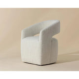 Lloret Fabric Upholstered Wheeled Dining Armchair