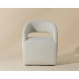 Lloret Fabric Upholstered Wheeled Dining Armchair