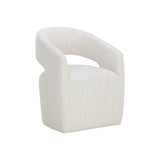 Lloret Fabric Upholstered Wheeled Dining Armchair