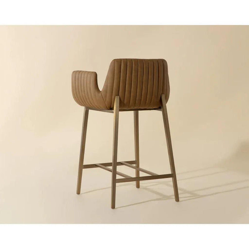 Lucano Leather Upholstered Counter Stool