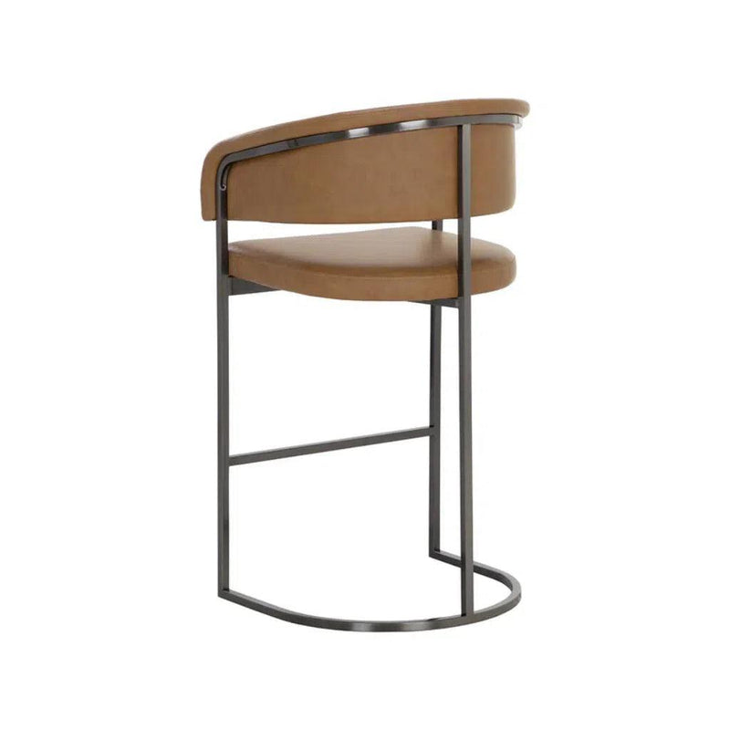 Marris Leather Upholstered Modern Barstool