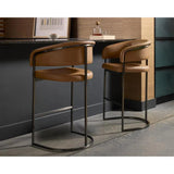 Marris Leather Upholstered Modern Barstool