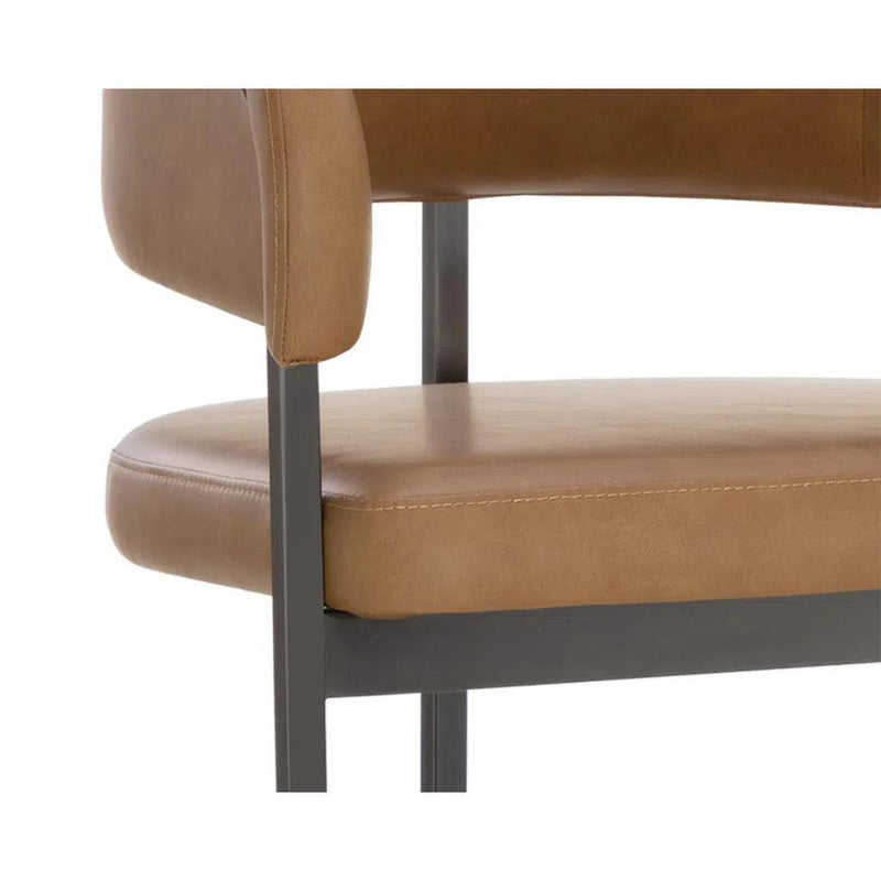 Marris Leather Upholstered Modern Barstool