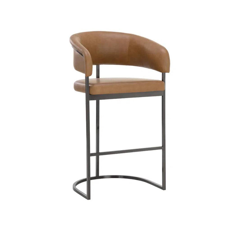 Marris Leather Upholstered Modern Barstool