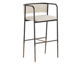 Brenan Leather Upholstered Effortlessly Elegant Barstool