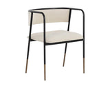 Brenan Leather Upholstered Elegant Dining Armchair