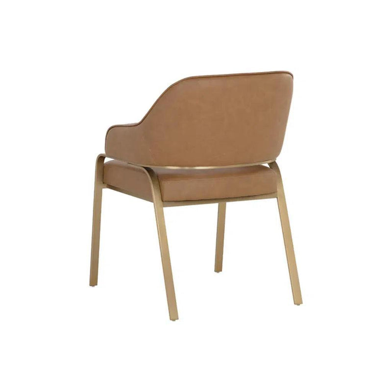 Malachi Leather Upholstered Dining Armchair