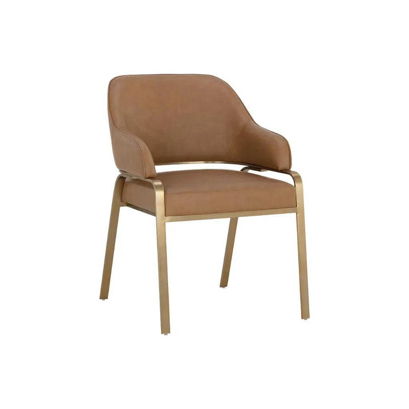 Malachi Leather Upholstered Dining Armchair