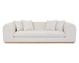 Caspian Sofa Copenhagen White With Light Oak Wood Base