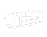 Caspian Sofa Copenhagen White With Light Oak Wood Base