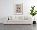 Caspian Sofa Copenhagen White With Light Oak Wood Base