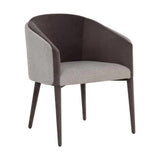 Sheva Dining Chair With Upholstered Legs and Barrel Back