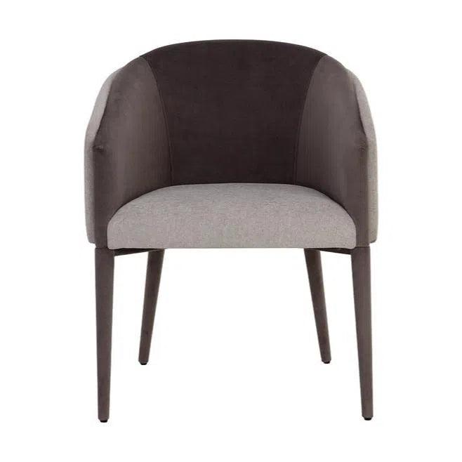 Sheva Dining Chair With Upholstered Legs and Barrel Back