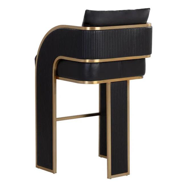 Baz Barstool Napa Black – Elegant Gold Accents