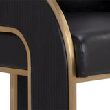 Baz Barstool Napa Black – Elegant Gold Accents