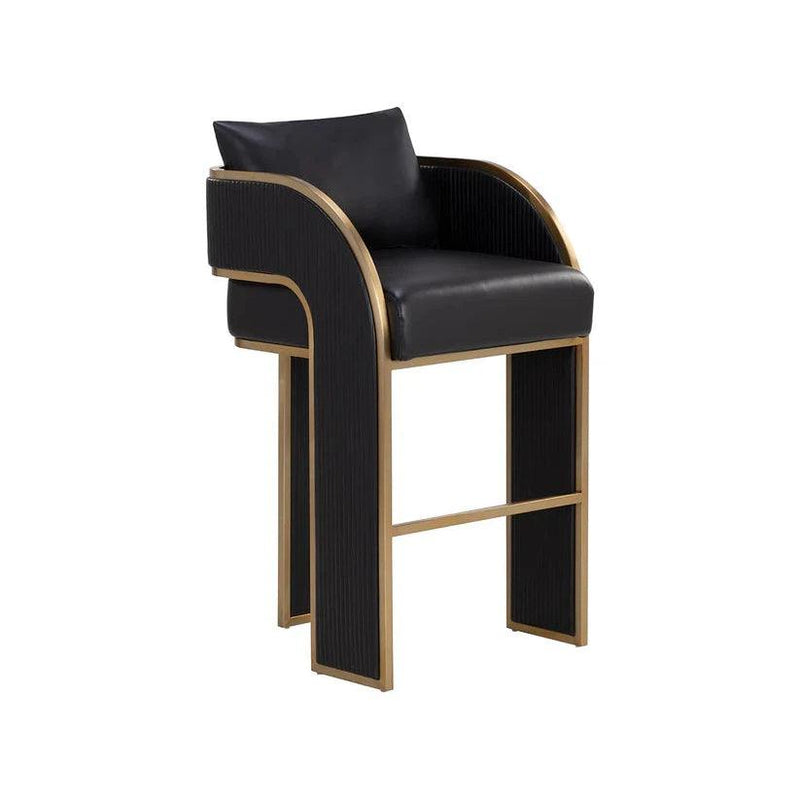 Baz Barstool Napa Black – Elegant Gold Accents