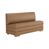 Radcliff Banquette Milliken Cognac Faux Leather Comfort