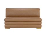 Radcliff Banquette Milliken Cognac Faux Leather Comfort